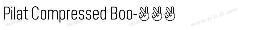 Pilat Compressed Boo字体转换 Pilat Compressed Boo字体转换